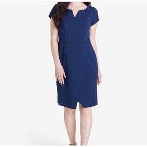 Connected Apparel ESTELLE NAVY WORK DRESS Size 10 NWOT